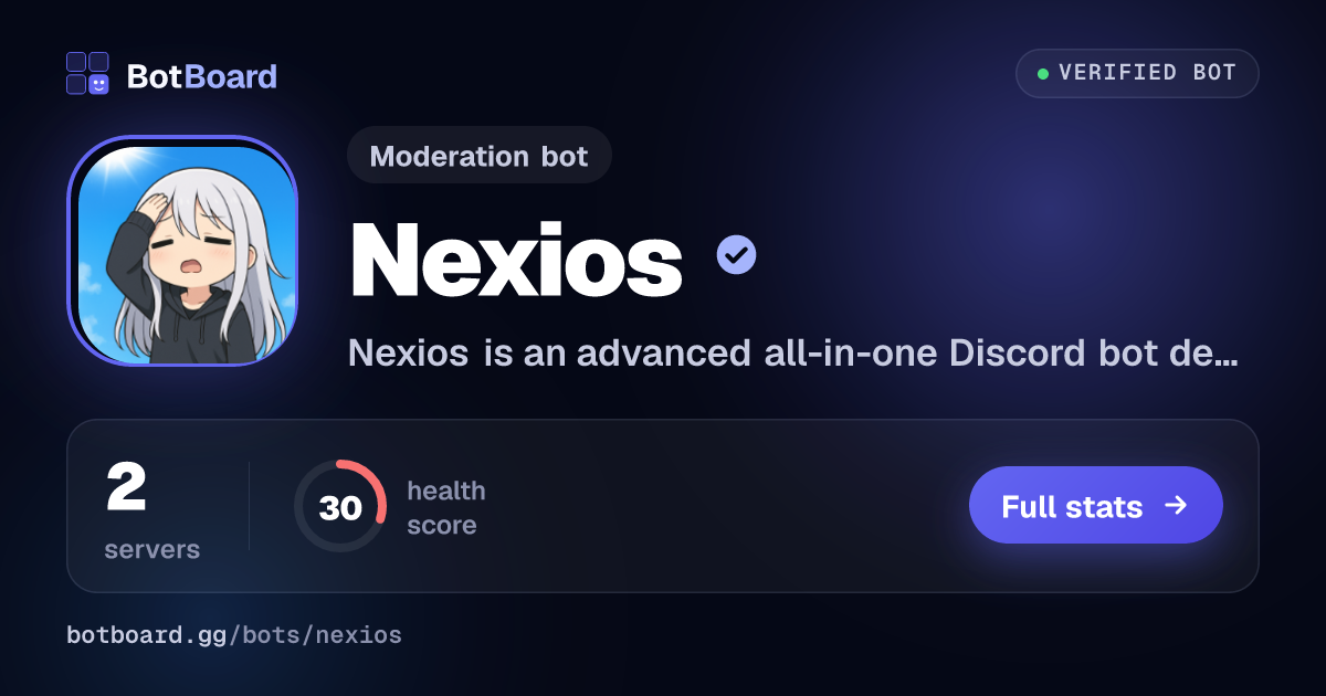 Share card for Nexios
