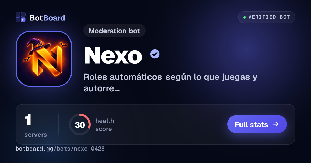 Share card for Nexo