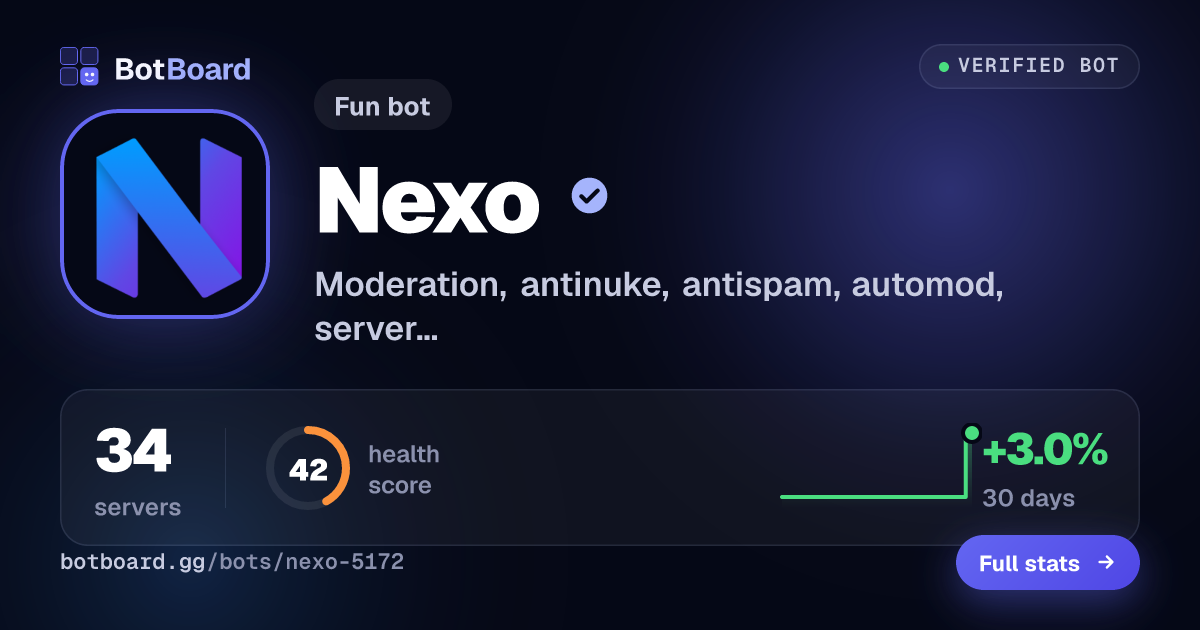 Share card for Nexo