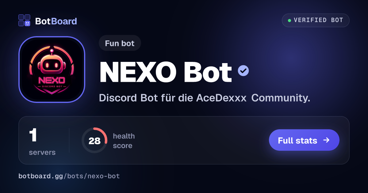 Share card for NEXO Bot