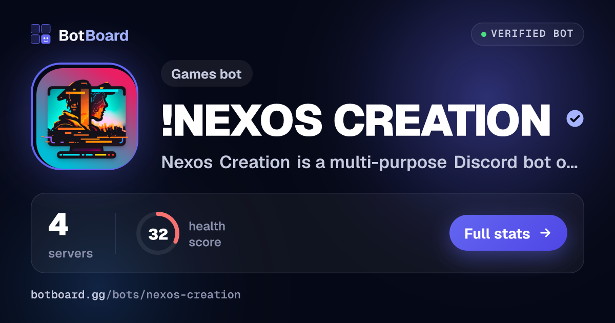 Share card for !NEXOS CREATION
