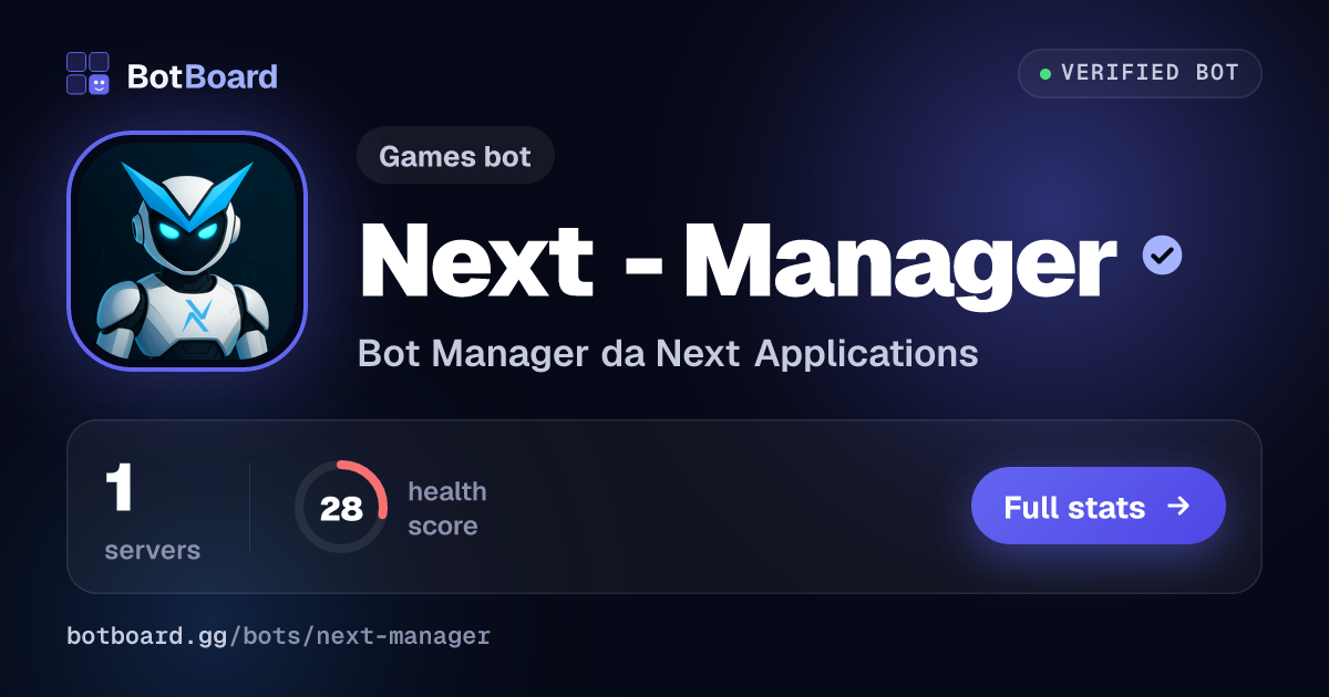 Share card for Next - Manager