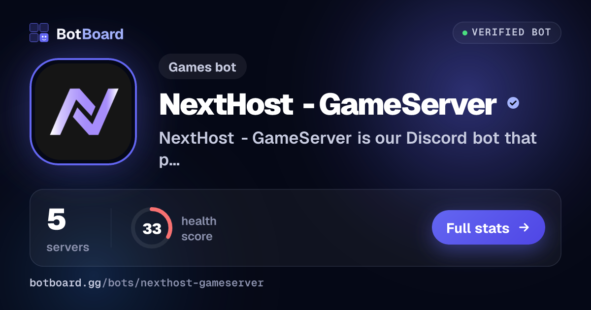 Share card for NextHost - GameServer