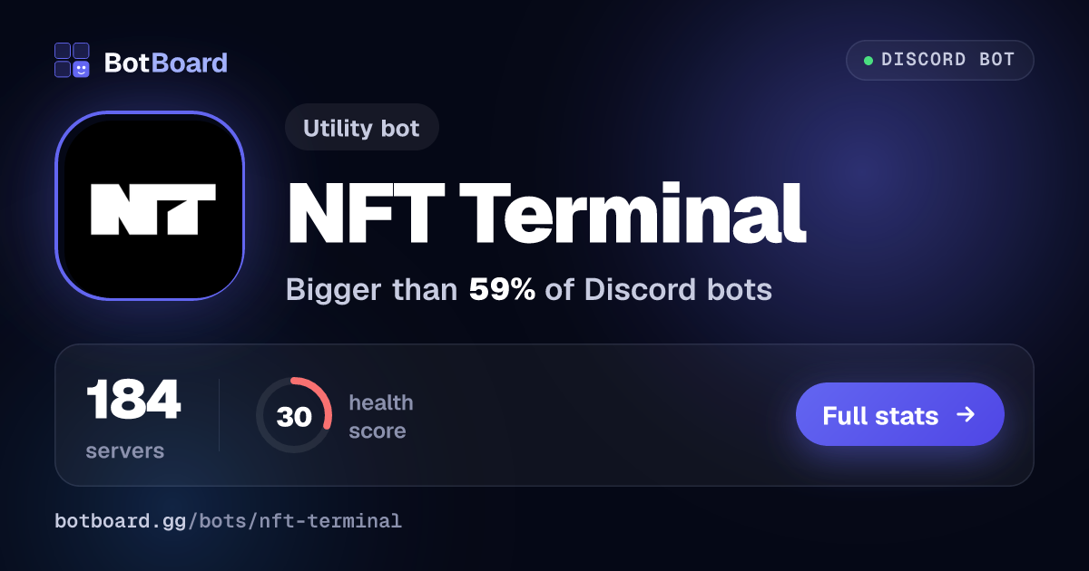 Share card for NFT Terminal
