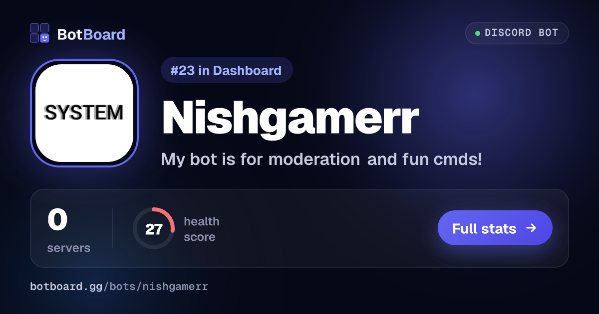Share card for Nishgamerr ™