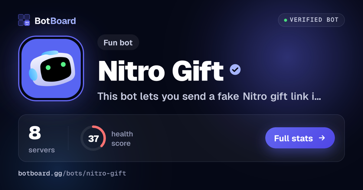 Share card for Nitro Gift