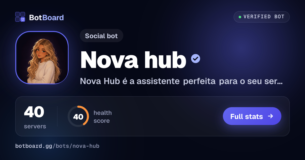 Share card for Nova hub
