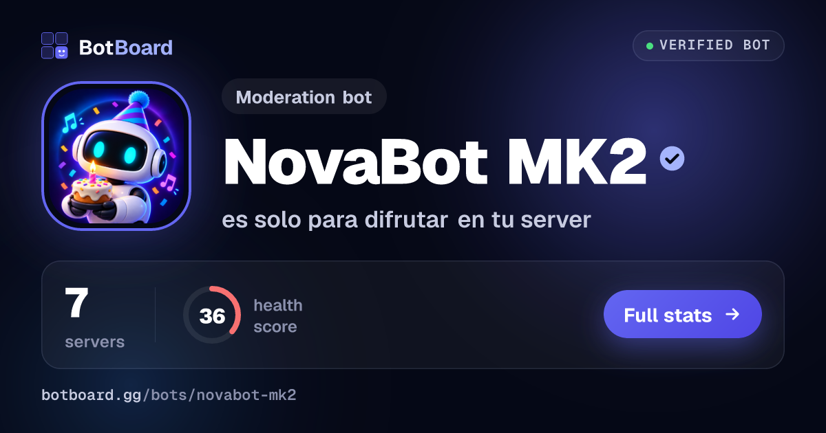 Share card for NovaBot MK2