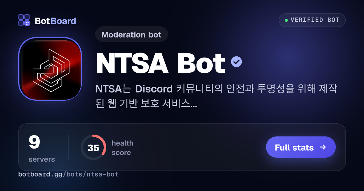 Share card for NTSA Bot