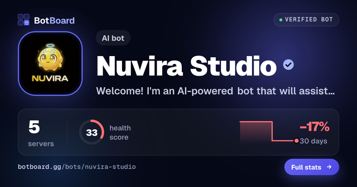 Share card for Nuvira Studio