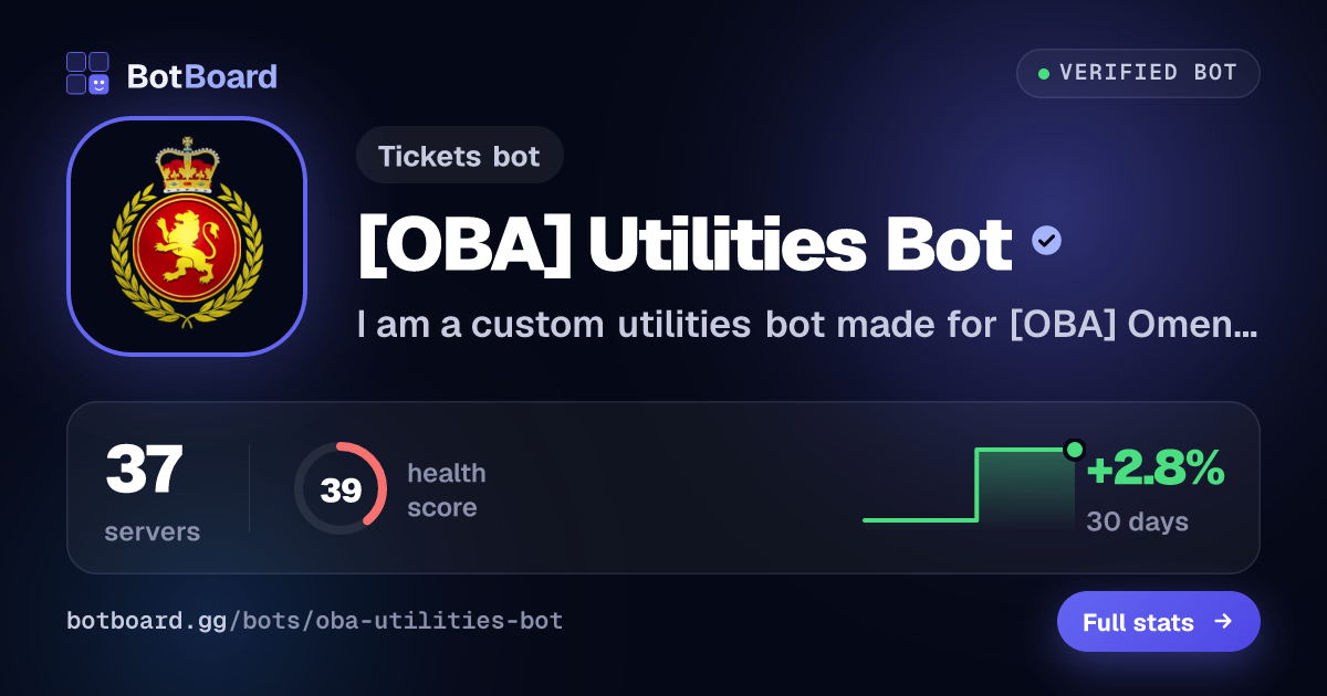 Share card for [OBA] Utilities Bot