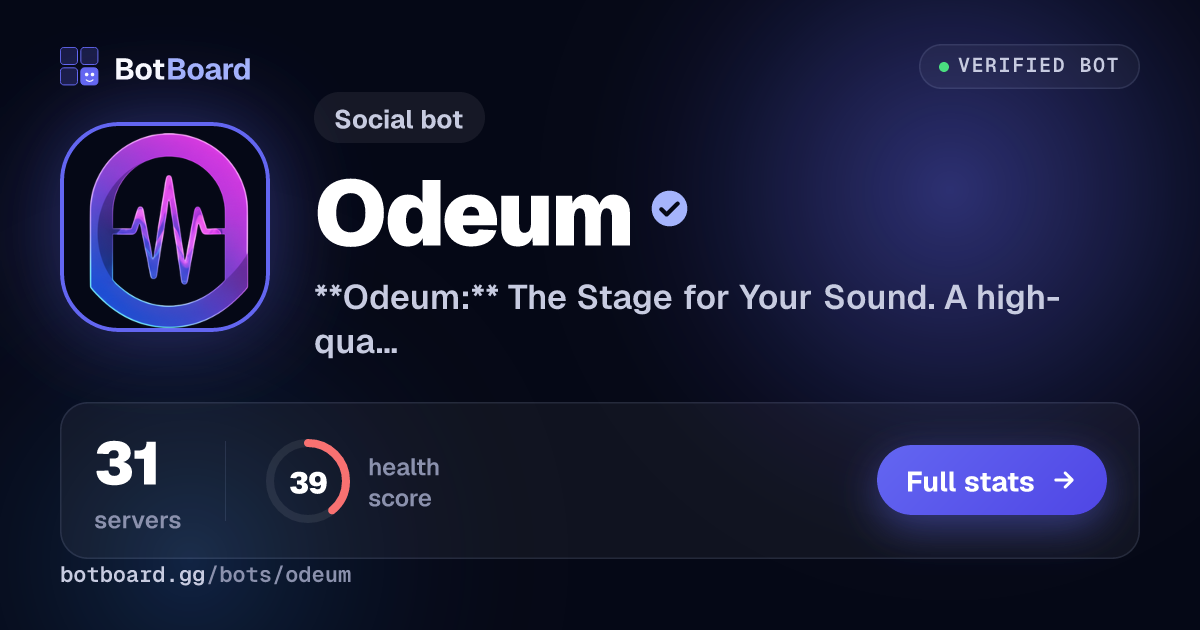 Share card for Odeum