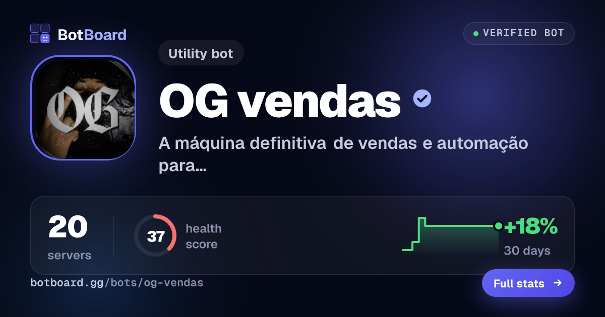 Share card for OG vendas