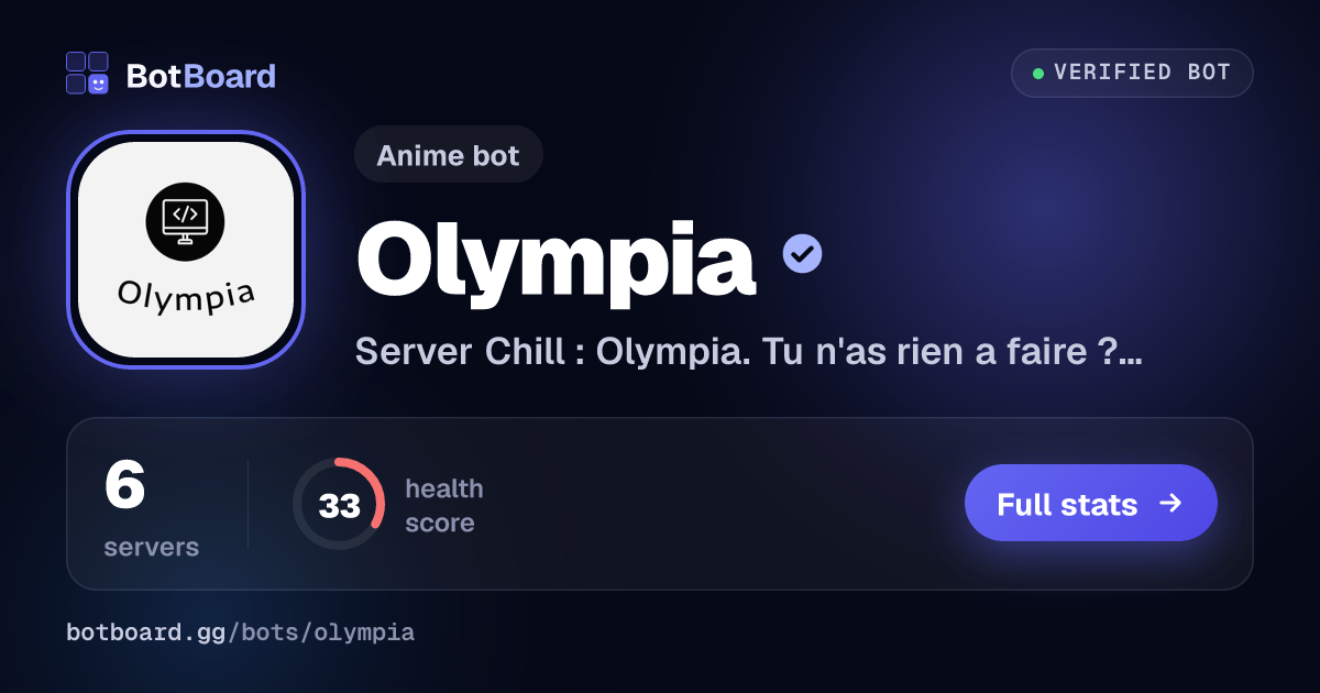 Share card for Olympia