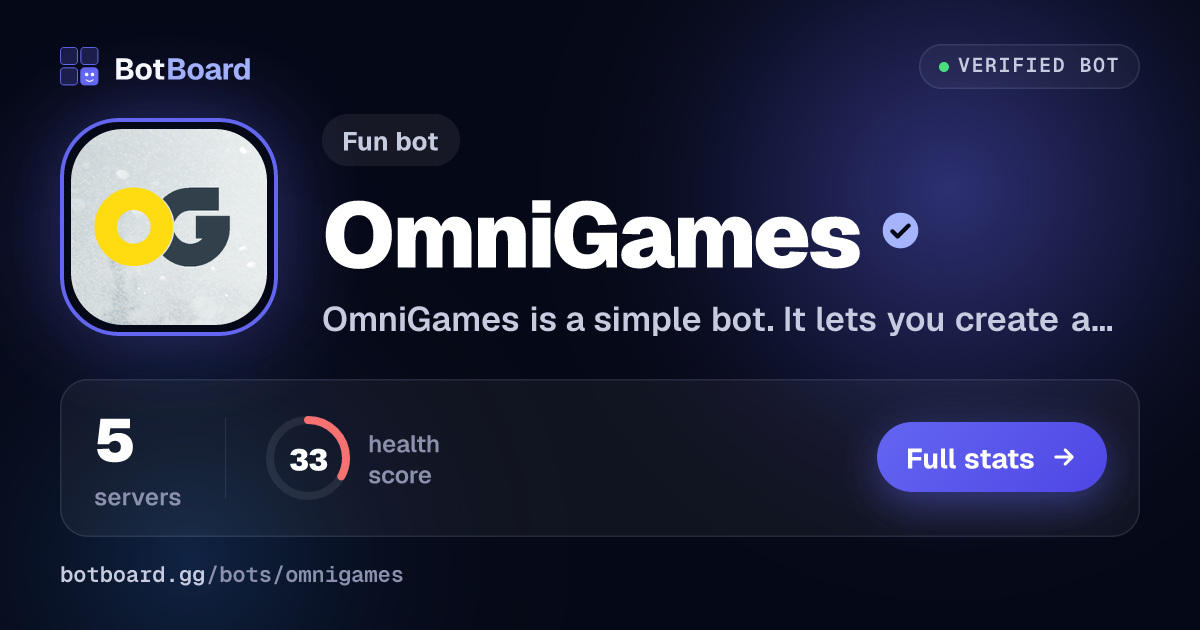 Share card for OmniGames