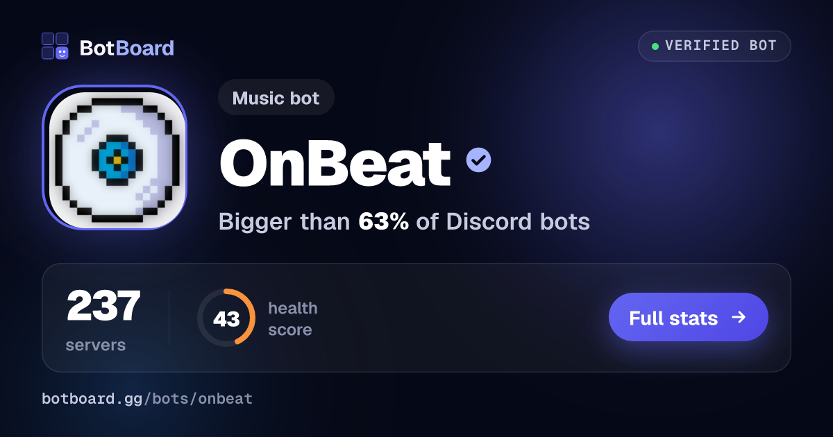 Share card for OnBeat