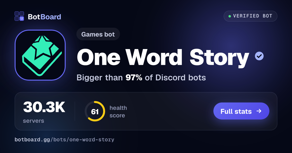 Share card for One Word Story