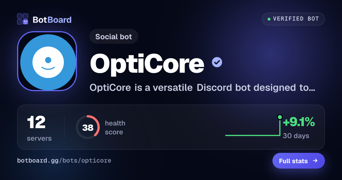 Share card for OptiCore