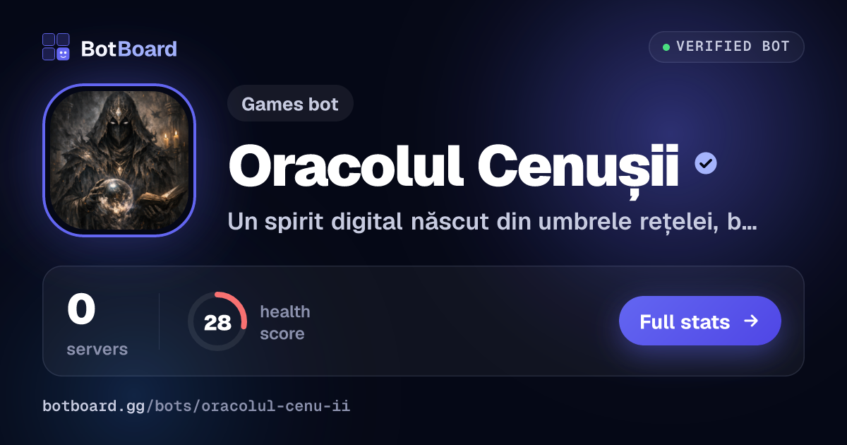Share card for Oracolul Cenușii