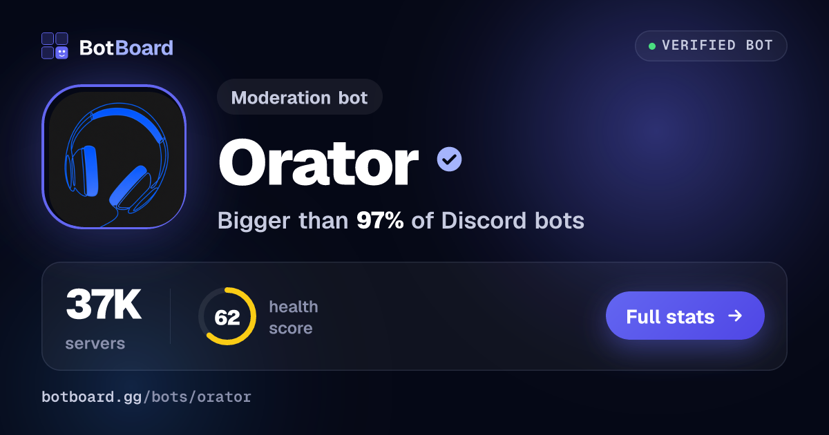 Share card for Orator
