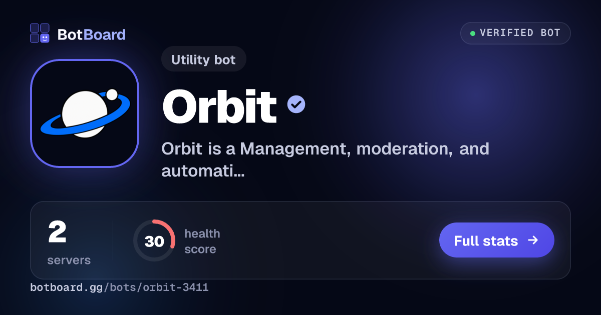 Share card for Orbit