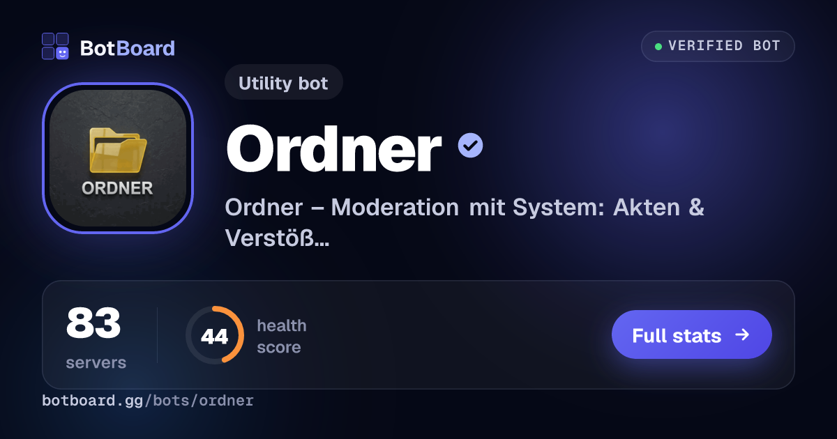 Share card for Ordner