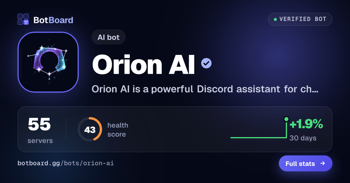 Share card for Orion AI