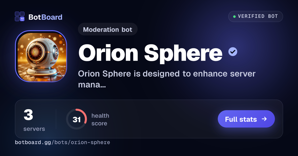 Share card for Orion Sphere