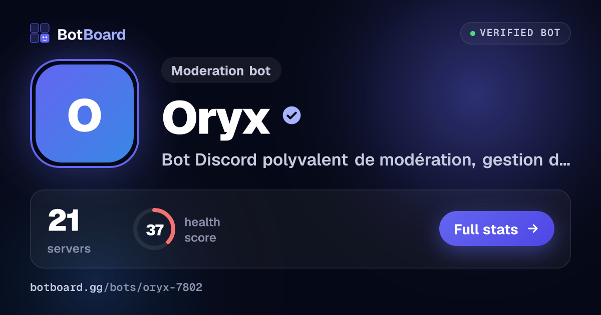 Share card for Oryx