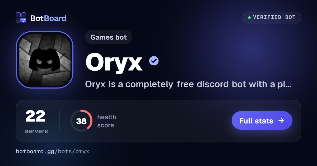 Share card for Oryx