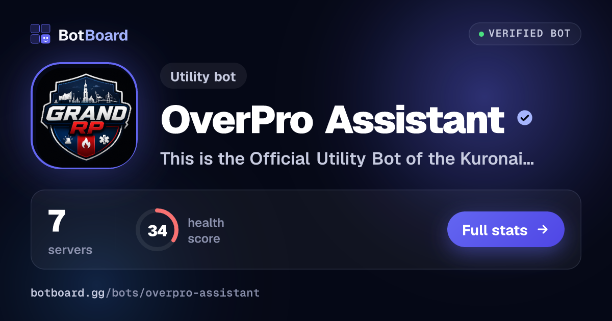 Share card for OverPro Assistant