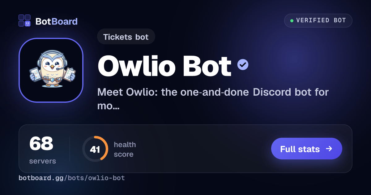 Share card for Owlio Bot