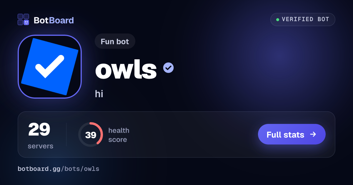 Share card for owls