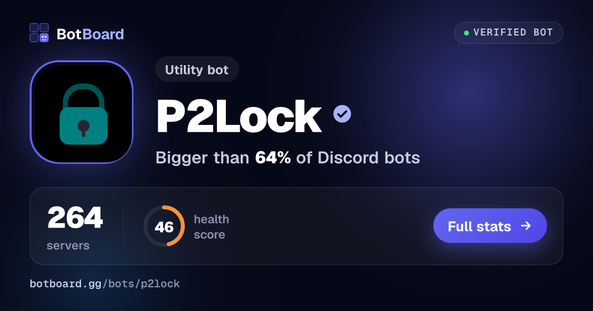 Share card for P2Lock