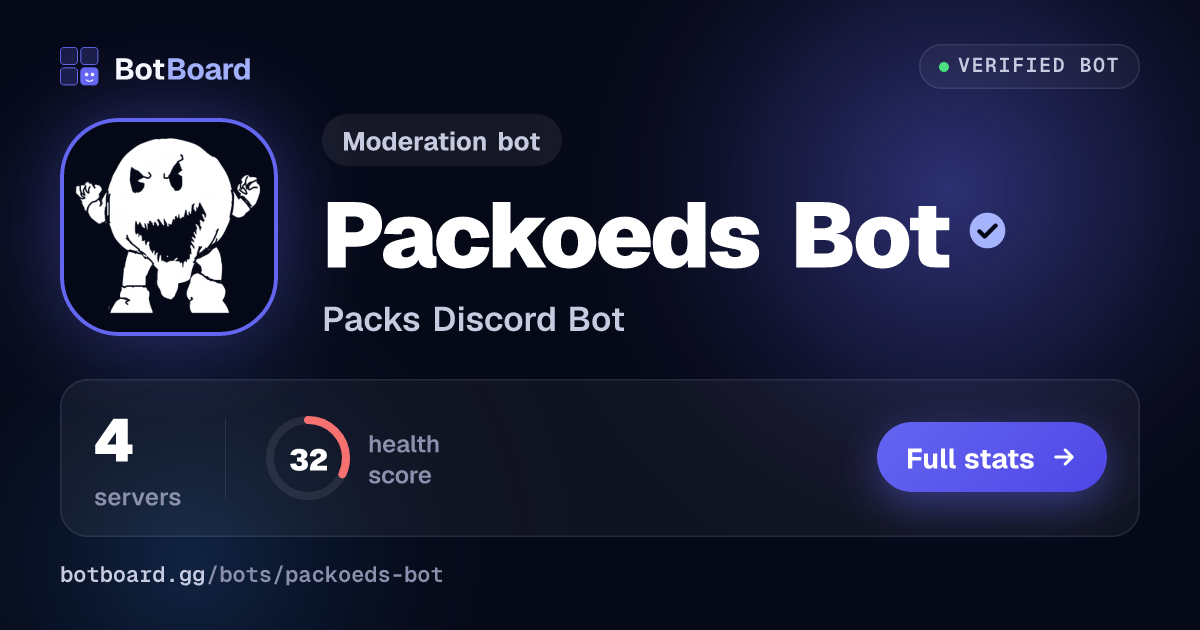 Share card for Packoeds Bot