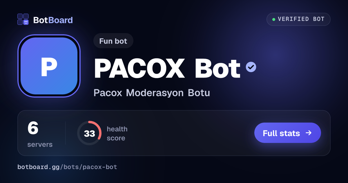 Share card for PACOX Bot
