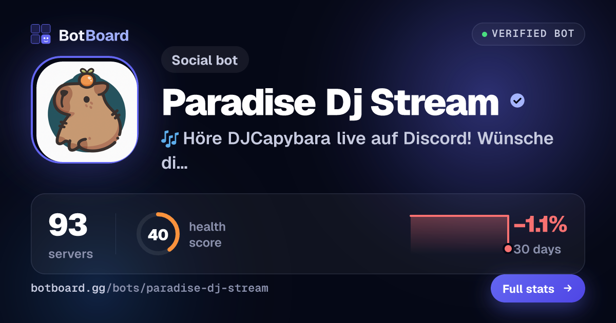 Share card for Paradise ✘ DJ-Stream