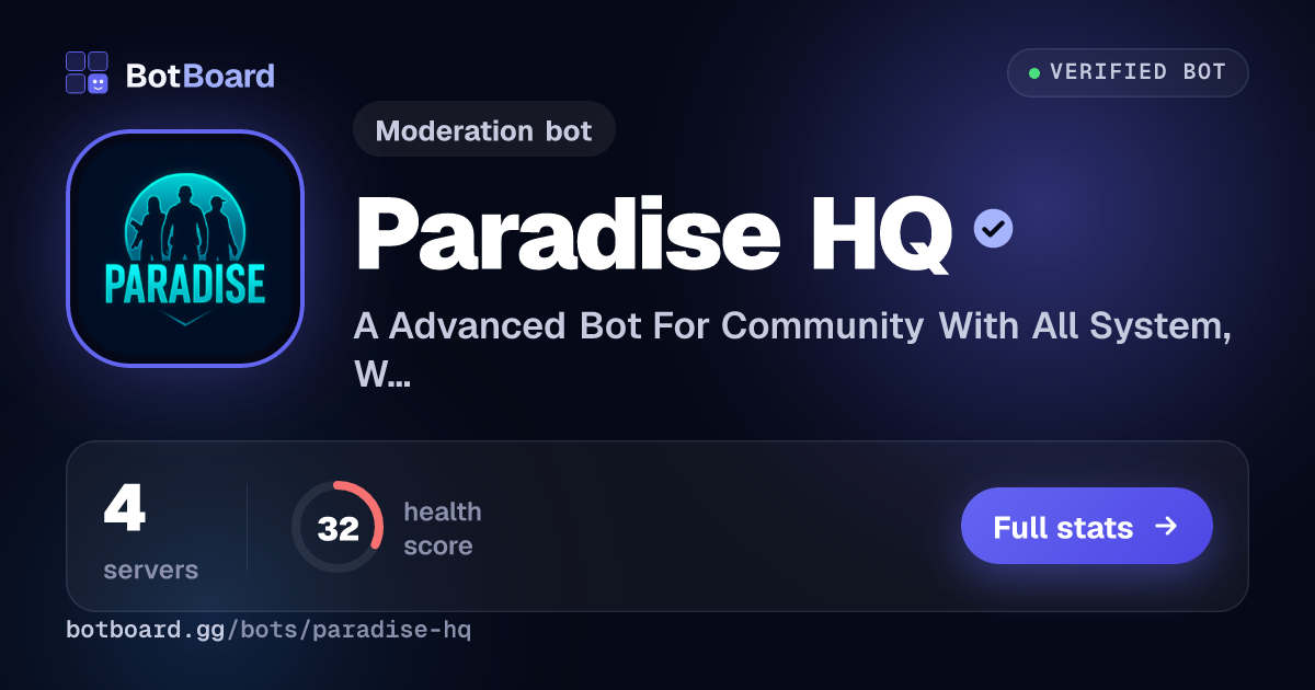 Share card for Paradise HQ