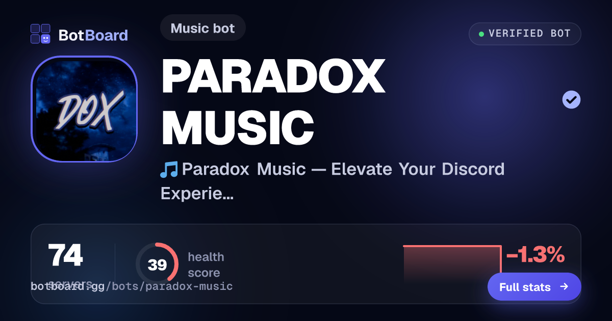 Share card for PARADOX MUSIC