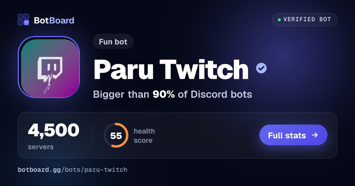 Share card for Paru ❯❮ Twitch