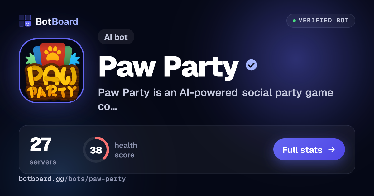 Share card for Paw Party