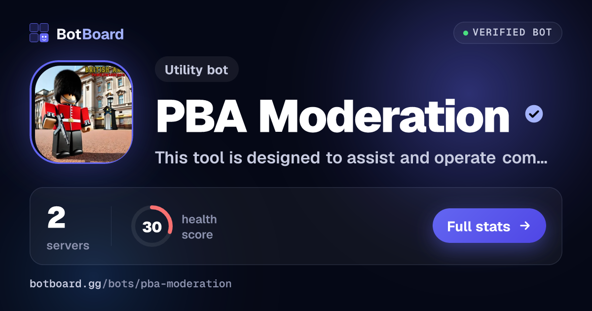 Share card for PBA Moderation