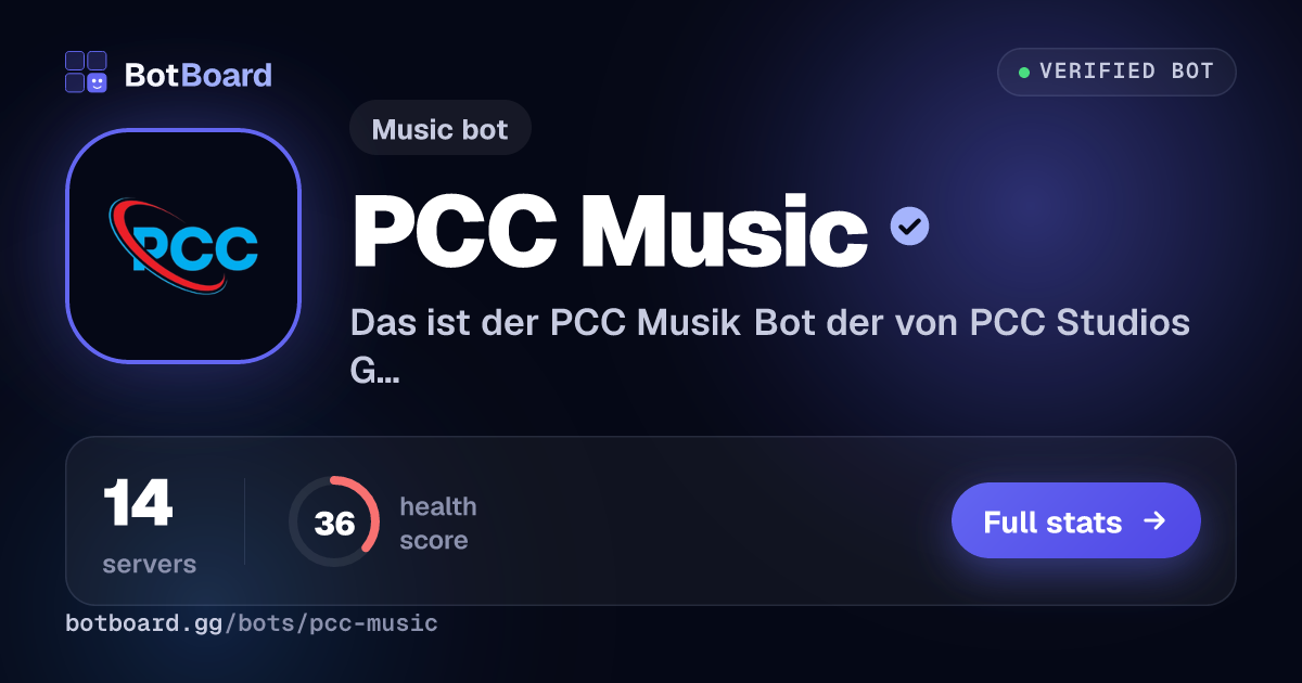 Share card for PCC Music