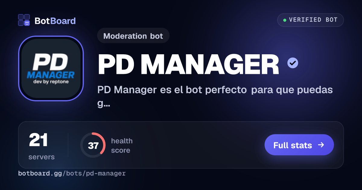 Share card for PD MANAGER