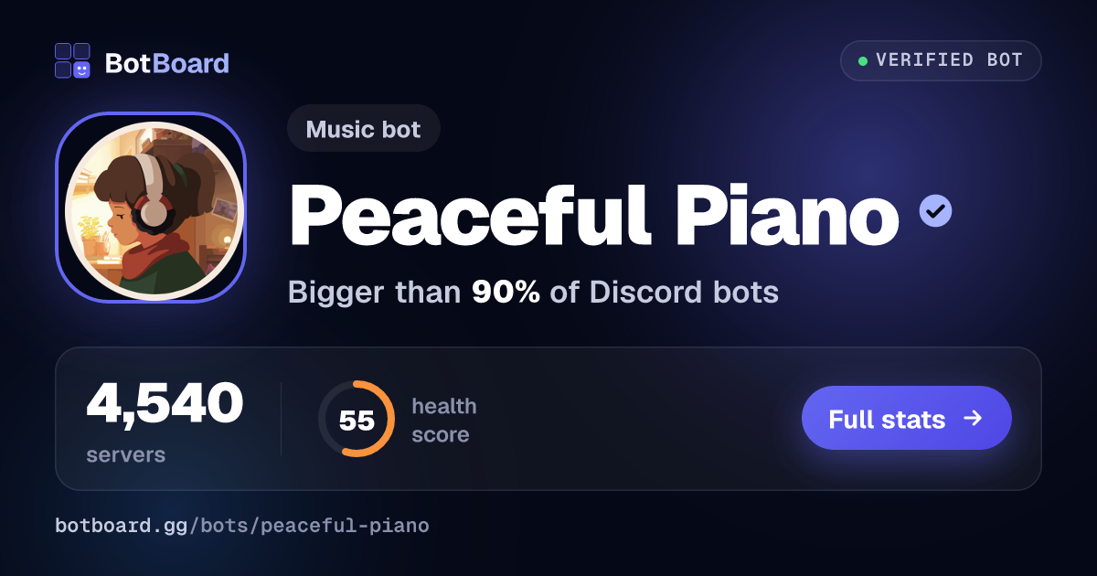 Share card for Peaceful Piano