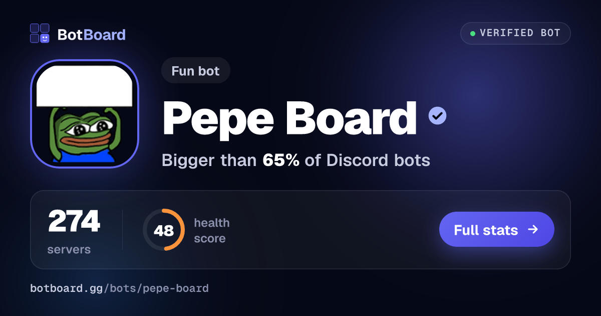 Share card for Pepe Board