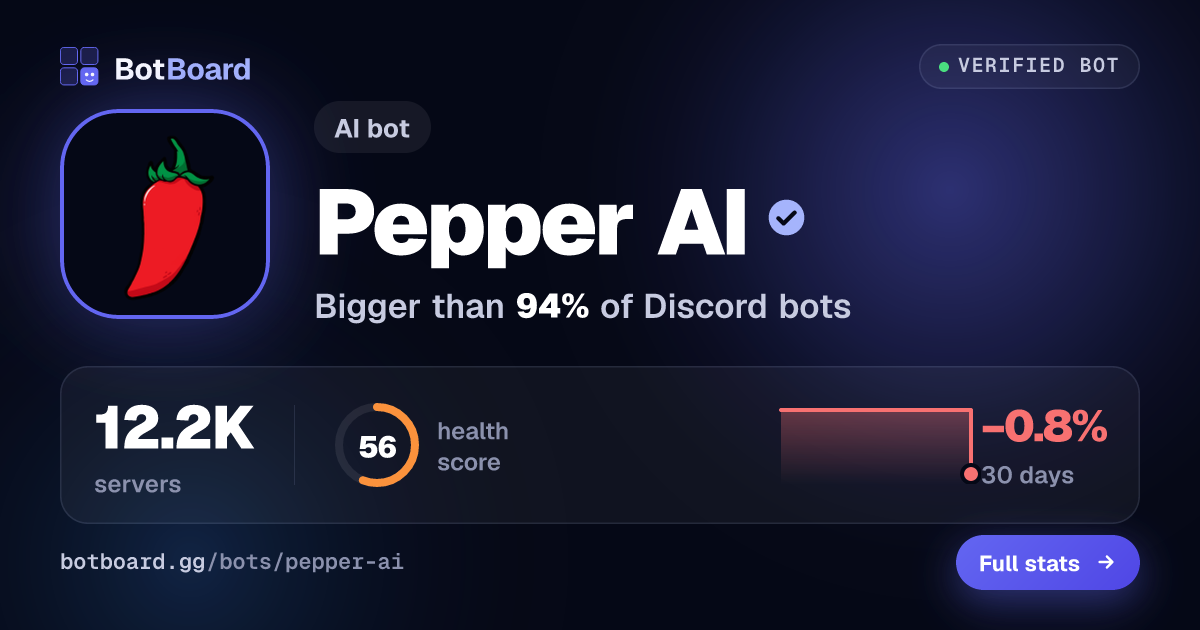 Share card for Pepper AI