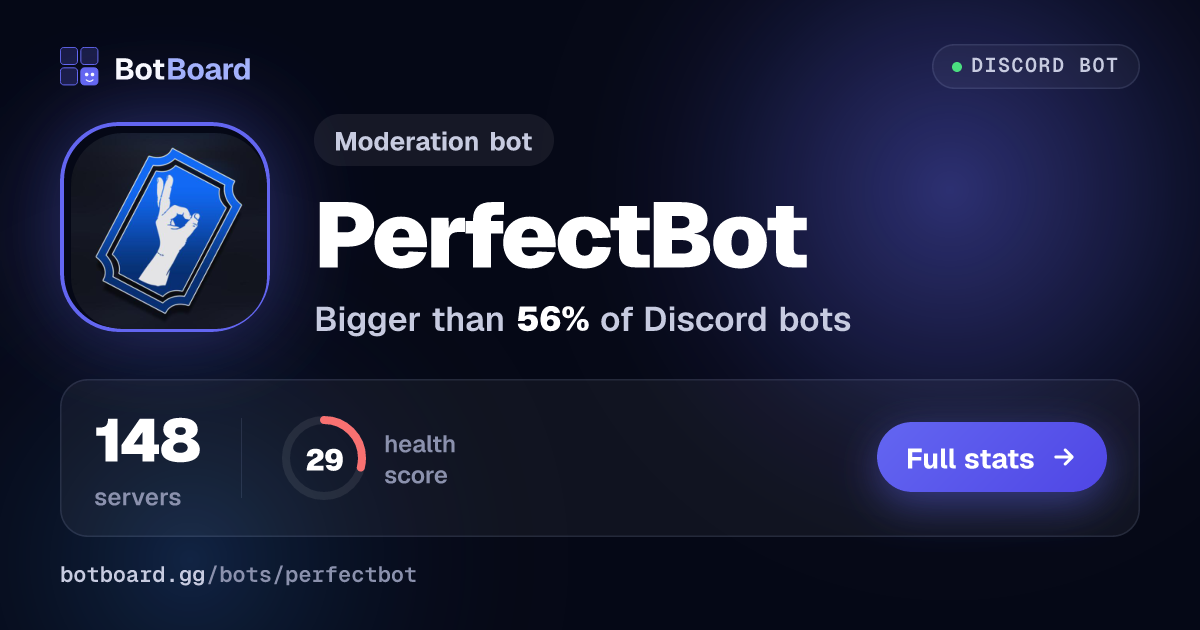 Share card for PerfectBot