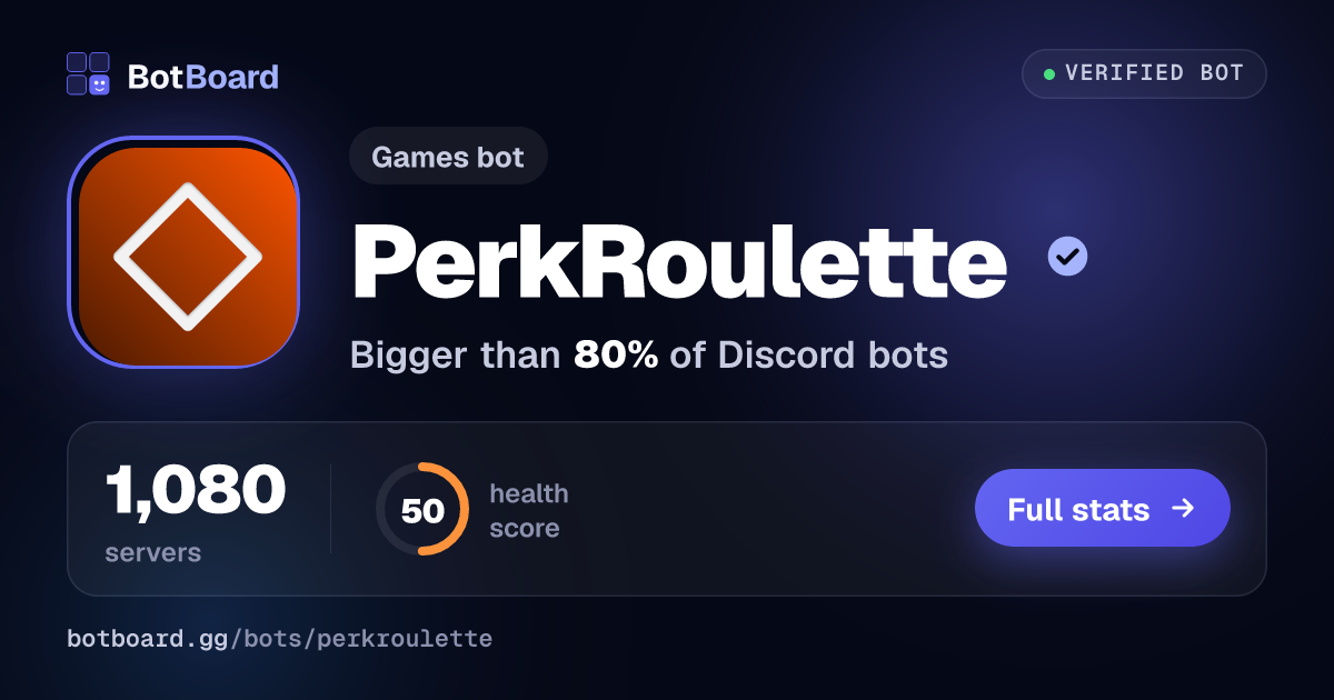 Share card for PerkRoulette