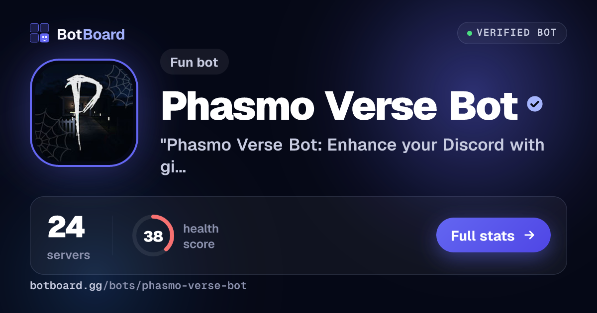 Share card for Phasmo Verse Bot